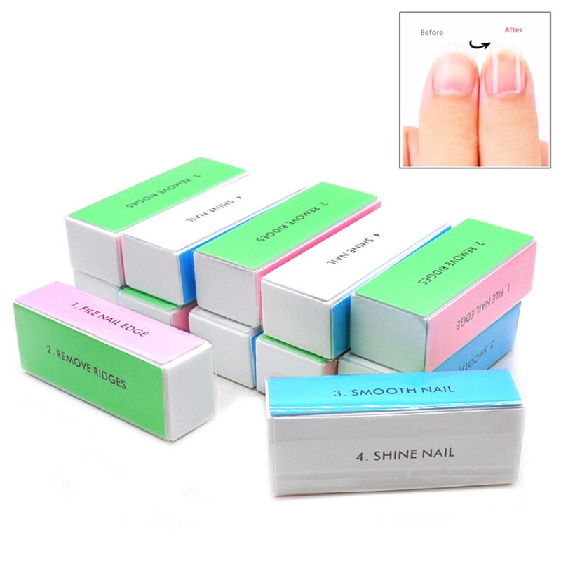 Nail Art Glossy - 5pcs 다채로운 버핑 블록 4 웨이