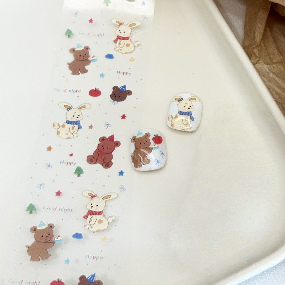 Nail Art Denim - 10롤 다채로운 네일 포일 전사지 DIY