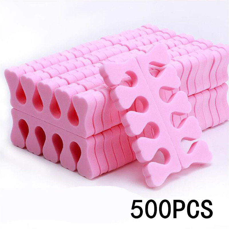 Nail Art Inspo - 50/100/500pcs 핑크 스폰지 손가락 발가락 분리기