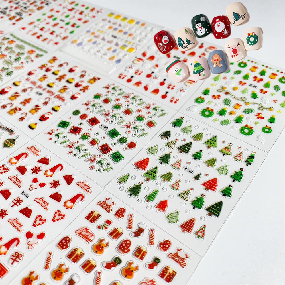 Nail Art Xmas Stickers - 30장 크리스마스 네일 아트 스티커 셀프