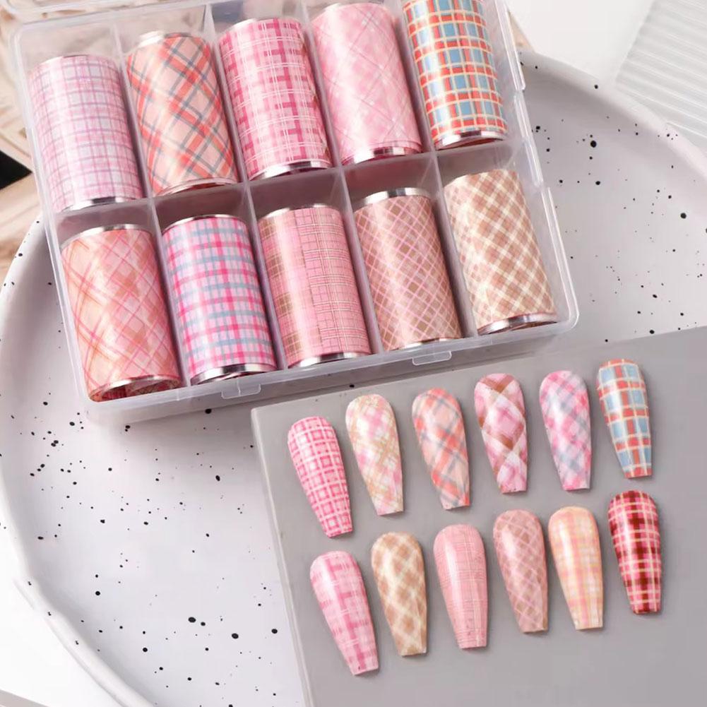 Nail Art Denim - 10롤 새로운 디자인의 신선한 네일 포일,