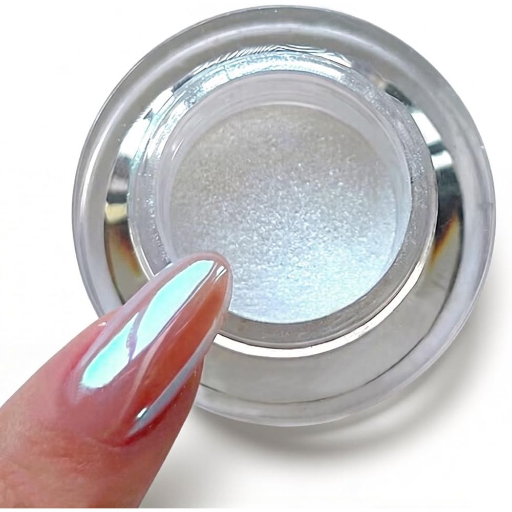 Nail Art Chrome - 크롬 네일 파우더, 광택 있는 오로라