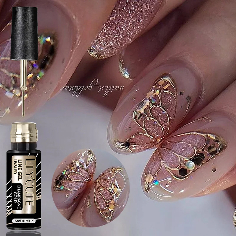 Nail Art Chrome - 릴리큐트 5ml 슈퍼 브라이트 메탈릭 페인팅