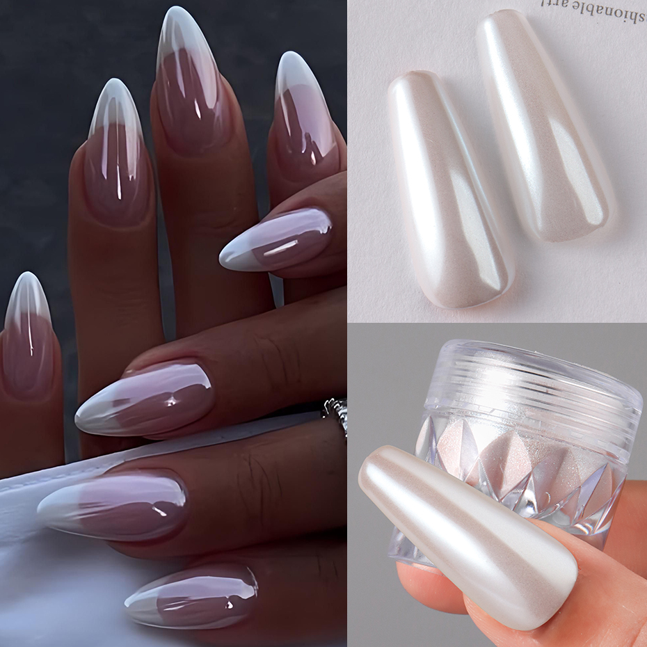 1박스 화이트 크롬 펄 네일 파우더 오로라 미러 네일  - Nail Art Chrome 리뷰 및 가격
