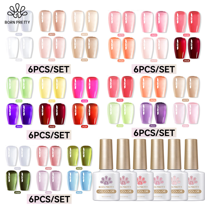 본 프리티 6개입 10ML 젤 네일 폴리쉬 세트 젤리  - Nail Art Jelly 리뷰 및 가격