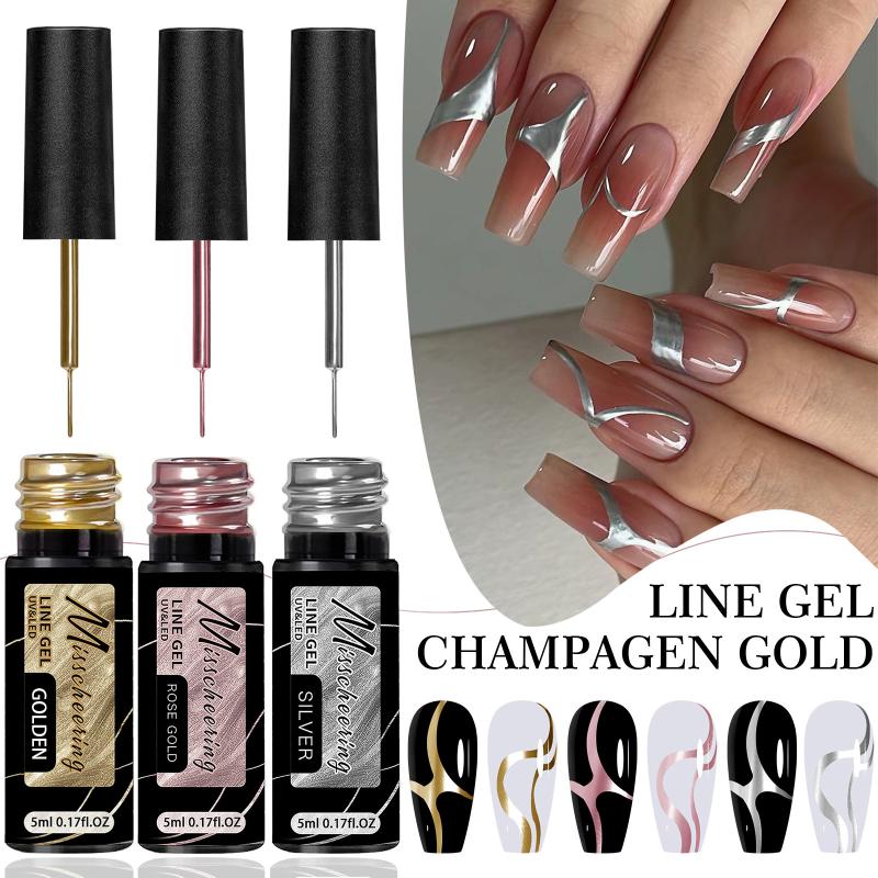 골드 실버 메탈릭 라이너 젤 네일 폴리쉬 크롬 미러 효 - Nail Art Chrome 리뷰 및 가격