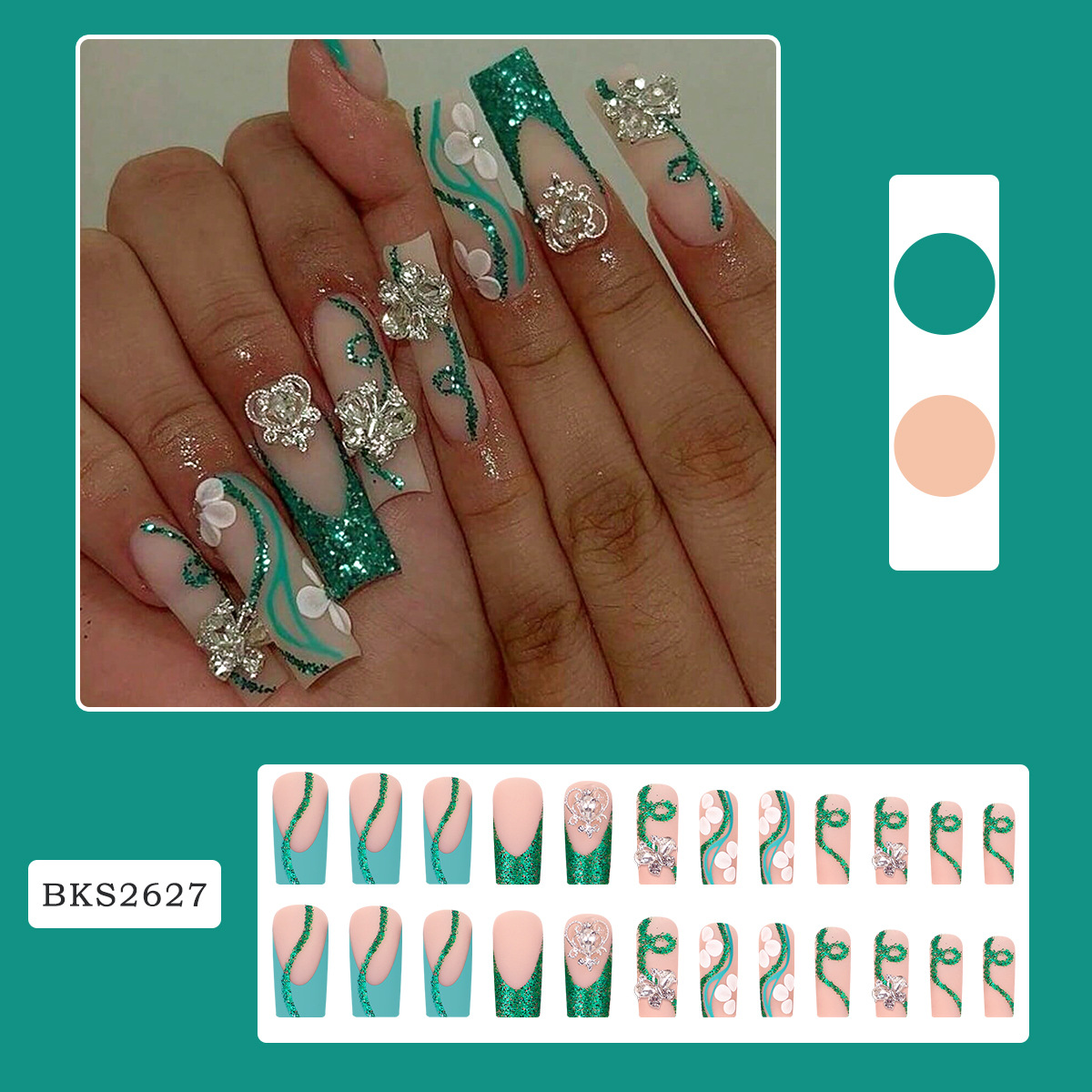 긴 관 프레스 손톱 발레리나 가짜 손톱 광택 접착제,  - Nail Art Fake Nails 리뷰 및 가격