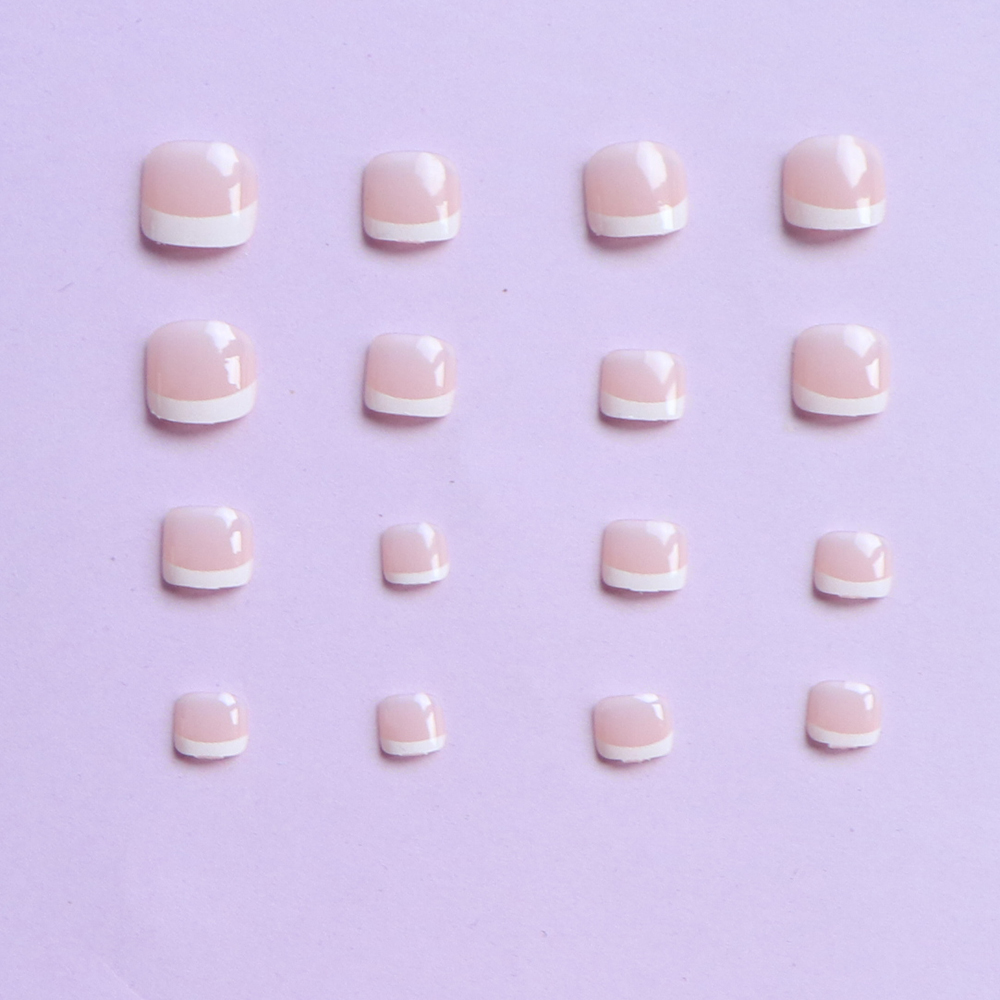 짧은 사각형 핑크 발가락 손톱, 가짜 발가락 손톱, 프 - Nail Art Fake Nails 리뷰 및 가격