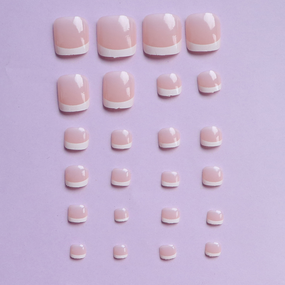 짧은 사각형 핑크 발가락 손톱, 가짜 발가락 손톱, 프 - Nail Art Fake Nails 리뷰 및 가격