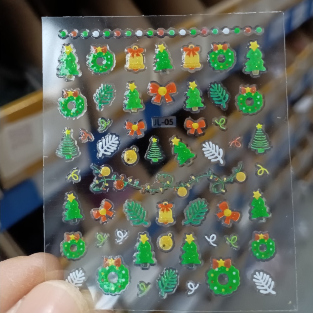 크리스마스 네일 아트 스티커-크리스마스 다채로운 반짝이 - Nail Art Xmas Stickers 리뷰 및 가격