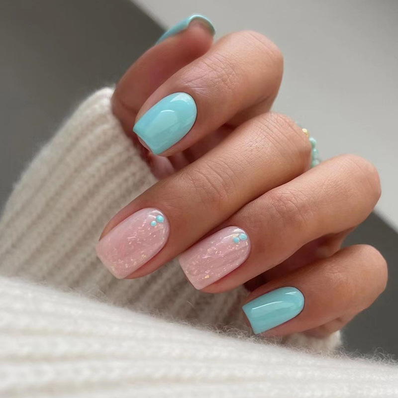 24개 짧은 발레 스타일 인조 손톱 젤리 접착제 포함  - Nail Art Jelly 리뷰 및 가격