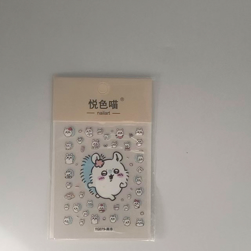모몬가 3D 젤리 네일 스티커 우사기 하치와레 카와이  - Nail Art Jelly 리뷰 및 가격