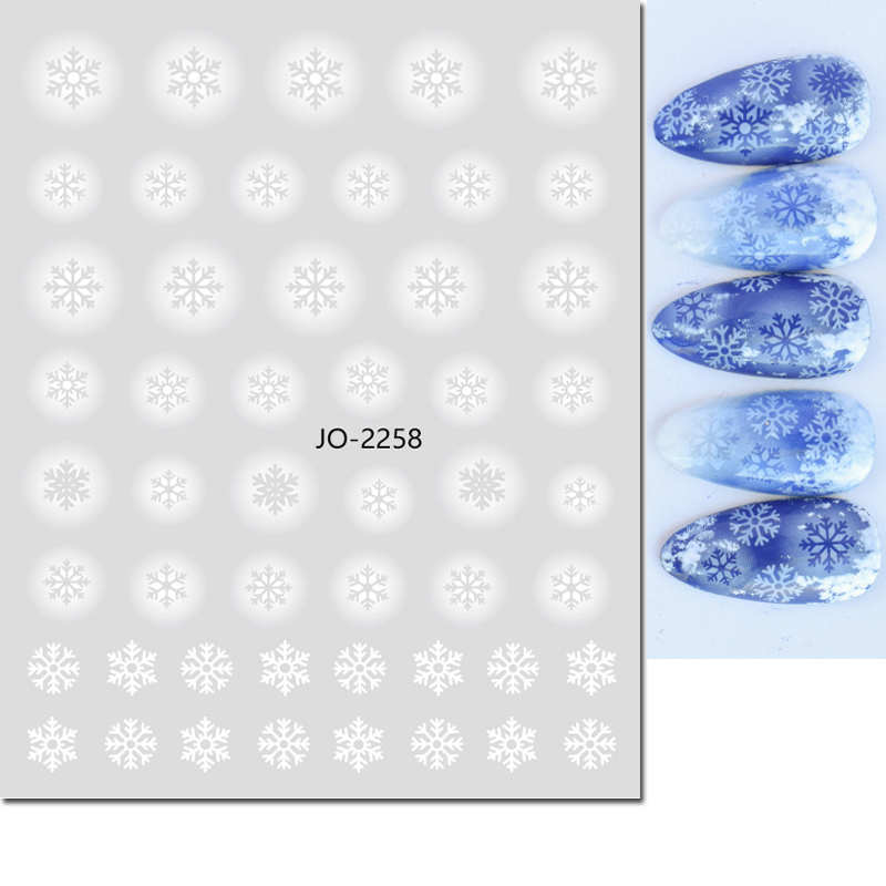 네일 아트 3D 데칼 화이트 할로우 눈송이 크리스마스  - Nail Art Xmas Stickers 리뷰 및 가격