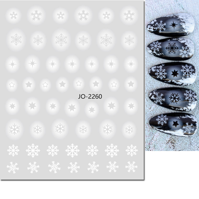 네일 아트 3D 데칼 화이트 할로우 눈송이 크리스마스  - Nail Art Xmas Stickers 리뷰 및 가격