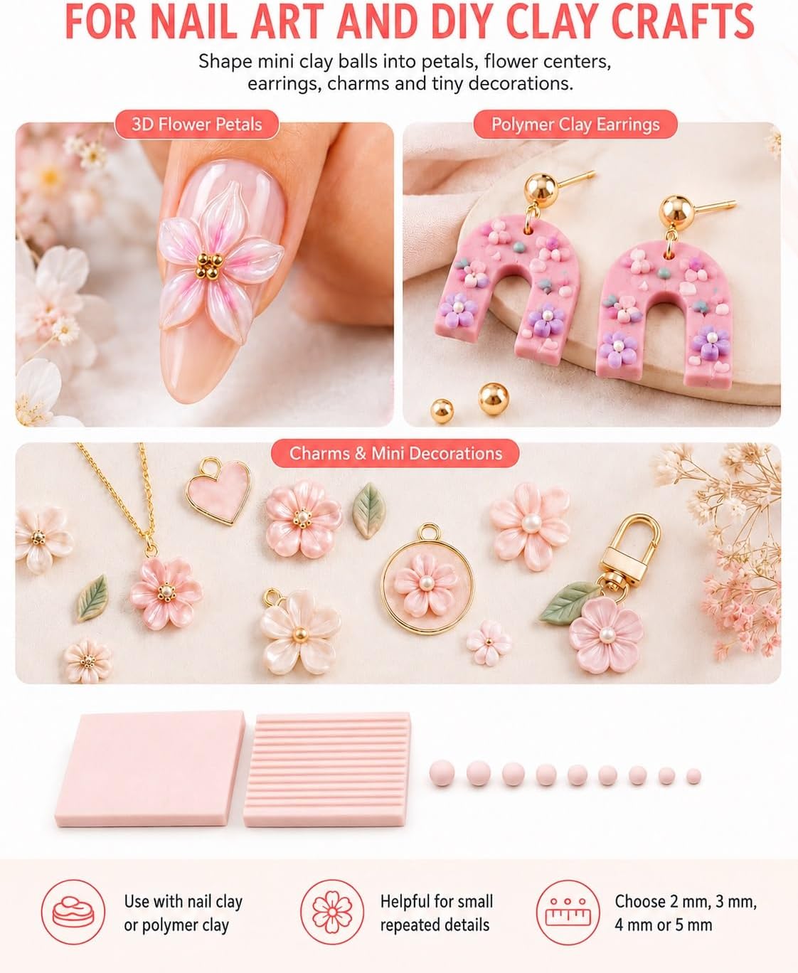 4개입 3D 프린트 클레이 젤 볼 메이커 도구, 3D  - Nail Art Jelly 리뷰 및 가격