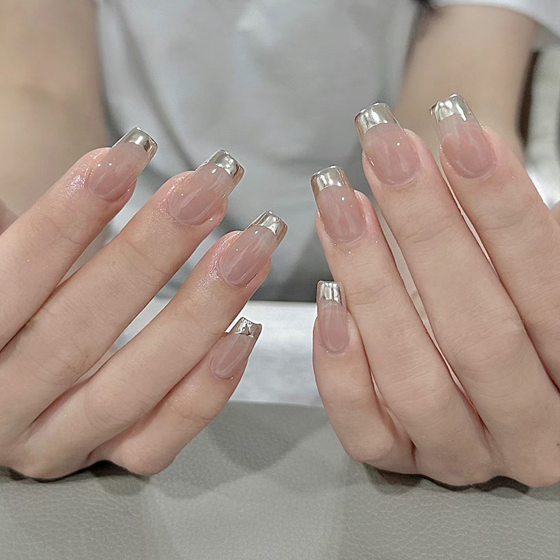 24개 중간 사이즈 관 모양 프레스온 네일 심플 발레  - Nail Art Simple 리뷰 및 가격