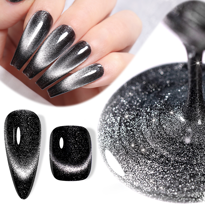 LILYCUTE 7ML 블랙 크리스탈 고양이 마그네틱  - Nail Art Chrome 리뷰 및 가격