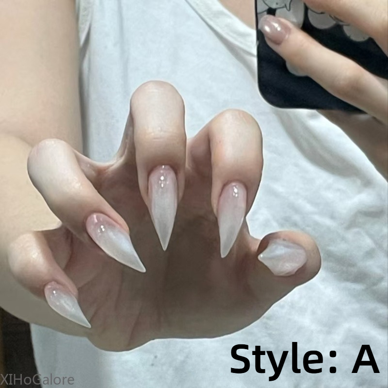 새로운 수제 라인스톤 드래곤 클로 프레스온 네일, 짧은 - Nail Art Fake Nails 리뷰 및 가격