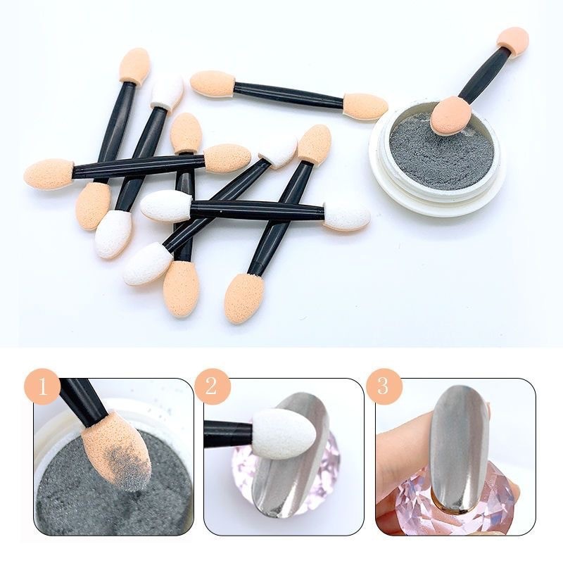 도매 50/100개 크롬 브러쉬 스펀지 일회용 어플리케 - Nail Art Chrome 리뷰 및 가격