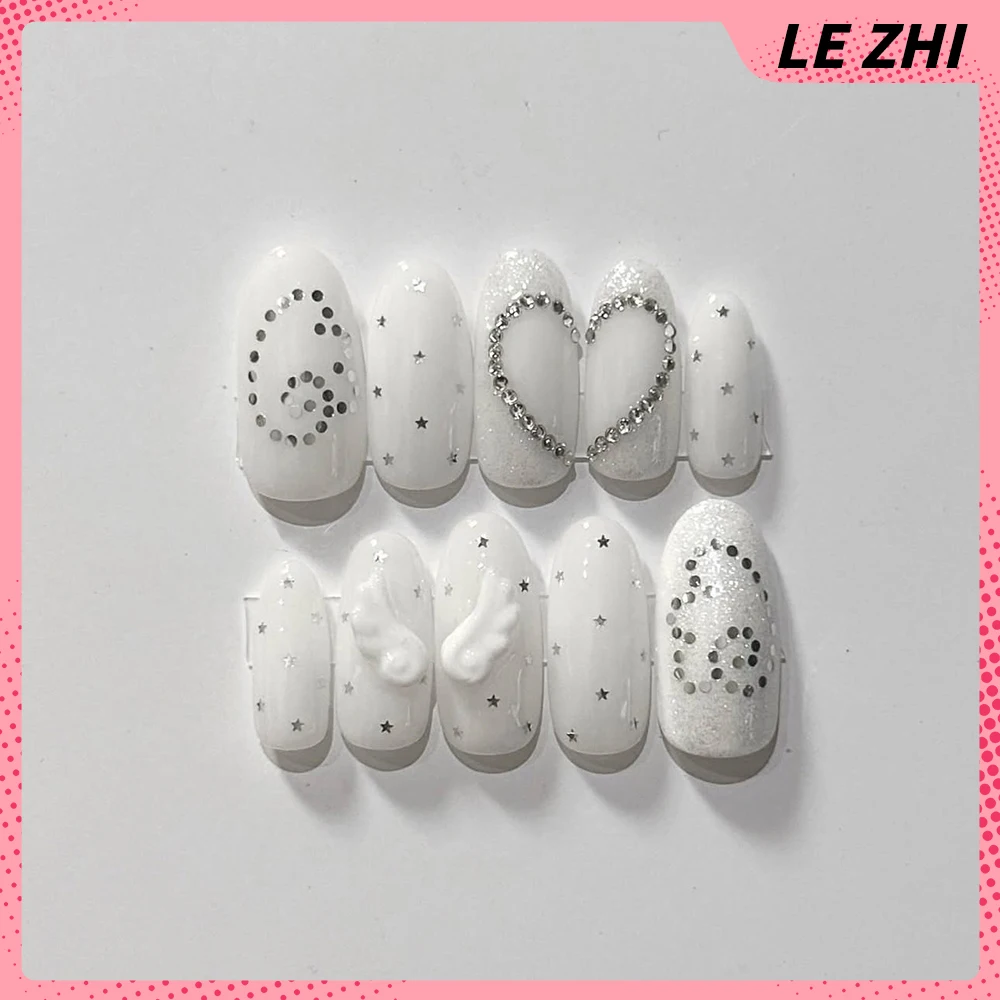 Y2K 레트로 윙즈 스타 글리터 프레스온 네일 아트 아 - Nail Art Inspo 리뷰 및 가격
