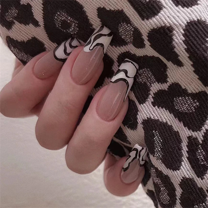 스파이스 걸스 웨어러블 손톱, 간단한 줄무늬 가짜 손톱 - Nail Art Simple 리뷰 및 가격