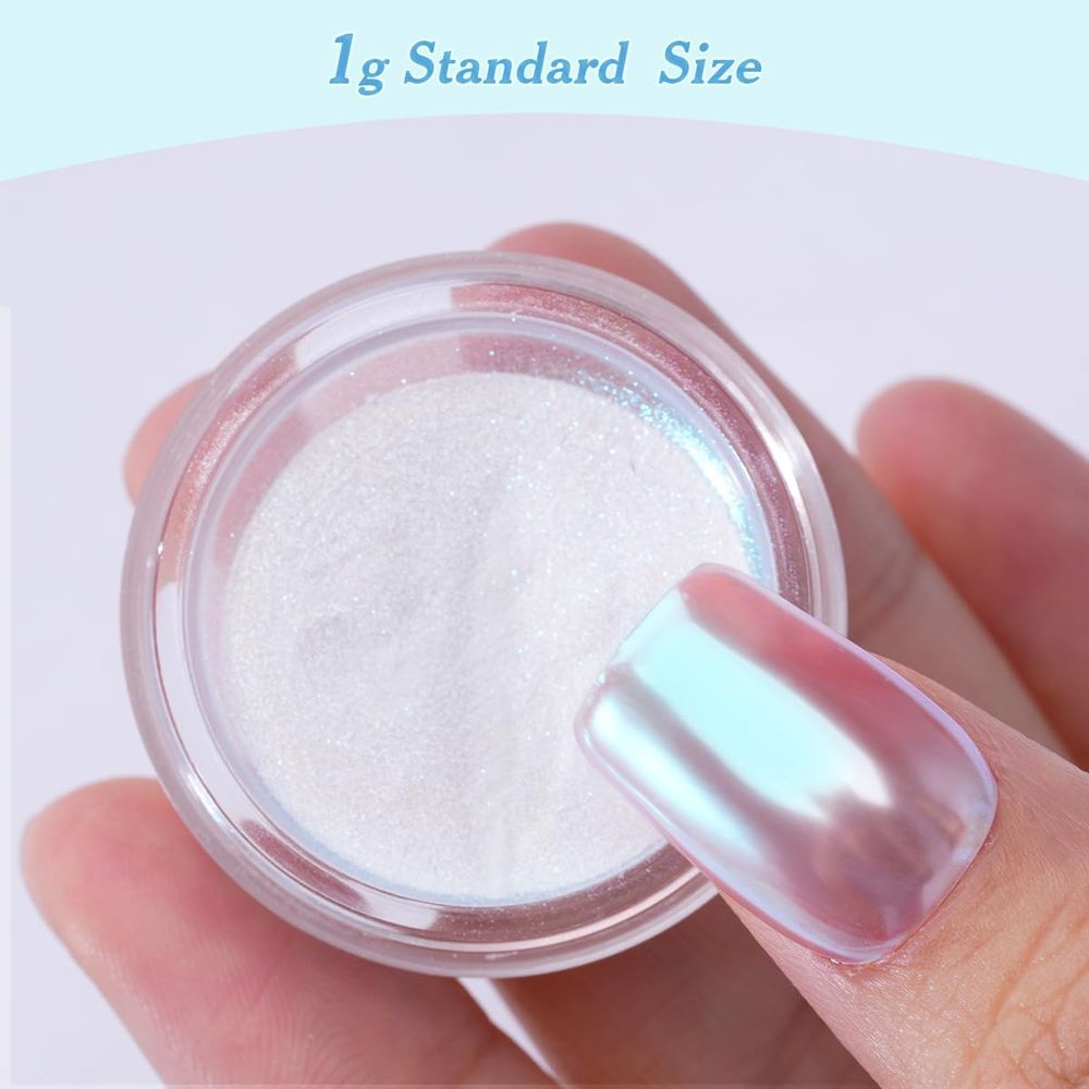 크롬 네일 파우더, 광택 있는 오로라 머메이드 크롬 파 - Nail Art Chrome 리뷰 및 가격