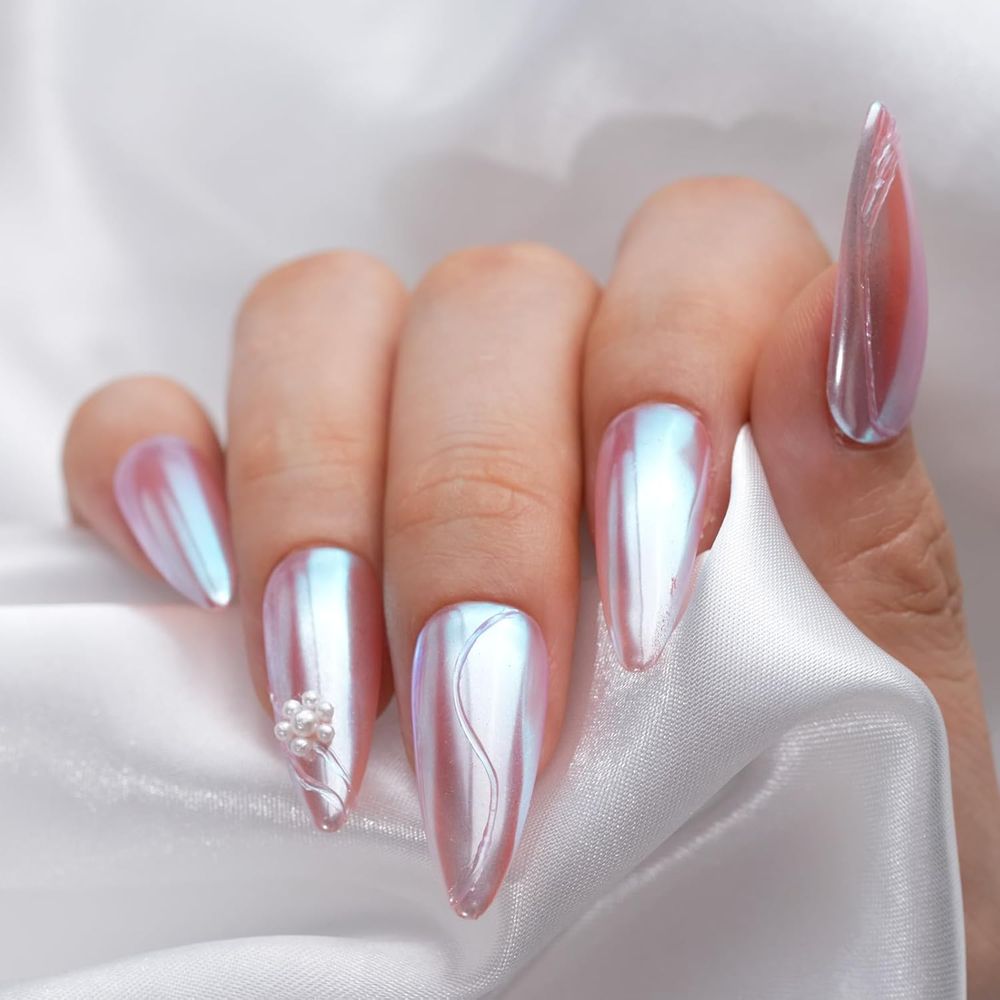 크롬 네일 파우더, 광택 있는 오로라 머메이드 크롬 파 - Nail Art Chrome 리뷰 및 가격