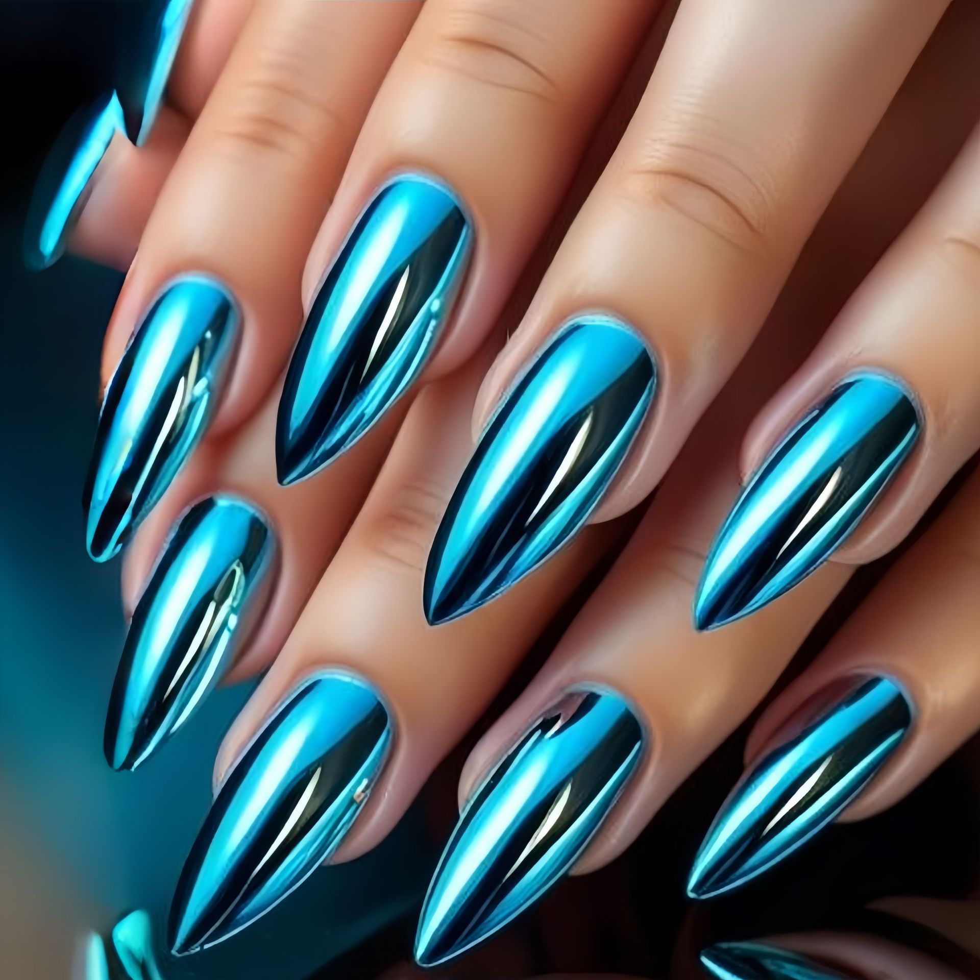 여성용 중간 사이즈 가짜 손톱, 홀로그램 도금 샴페인  - Nail Art Glossy 리뷰 및 가격