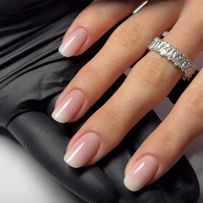 24개 심플 발레 글리터 탈부착 가능한 핑크 그라데이션 - Nail Art Fake Nails 리뷰 및 가격