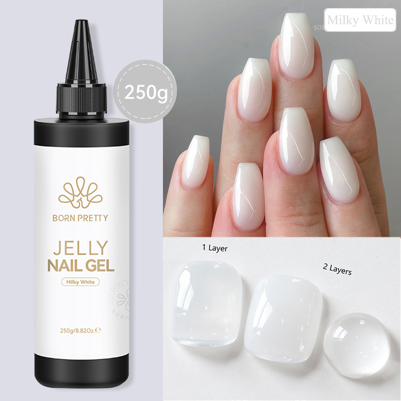 BORN PRETTY 250g 젤리 밀키 화이트 핑크  - Nail Art Jelly 리뷰 및 가격