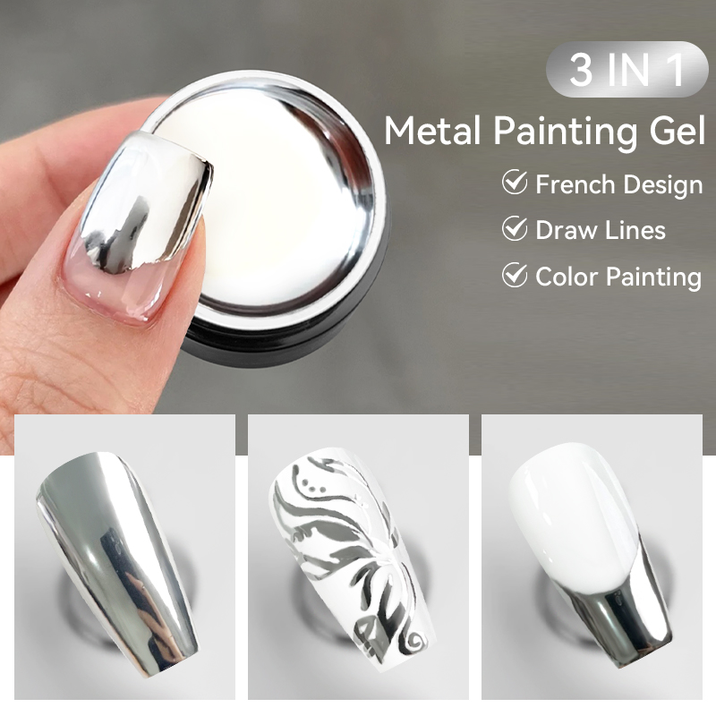 LILYCUTE 7ML 메탈릭 페인팅 젤 크롬 실버 미 - Nail Art Chrome 리뷰 및 가격